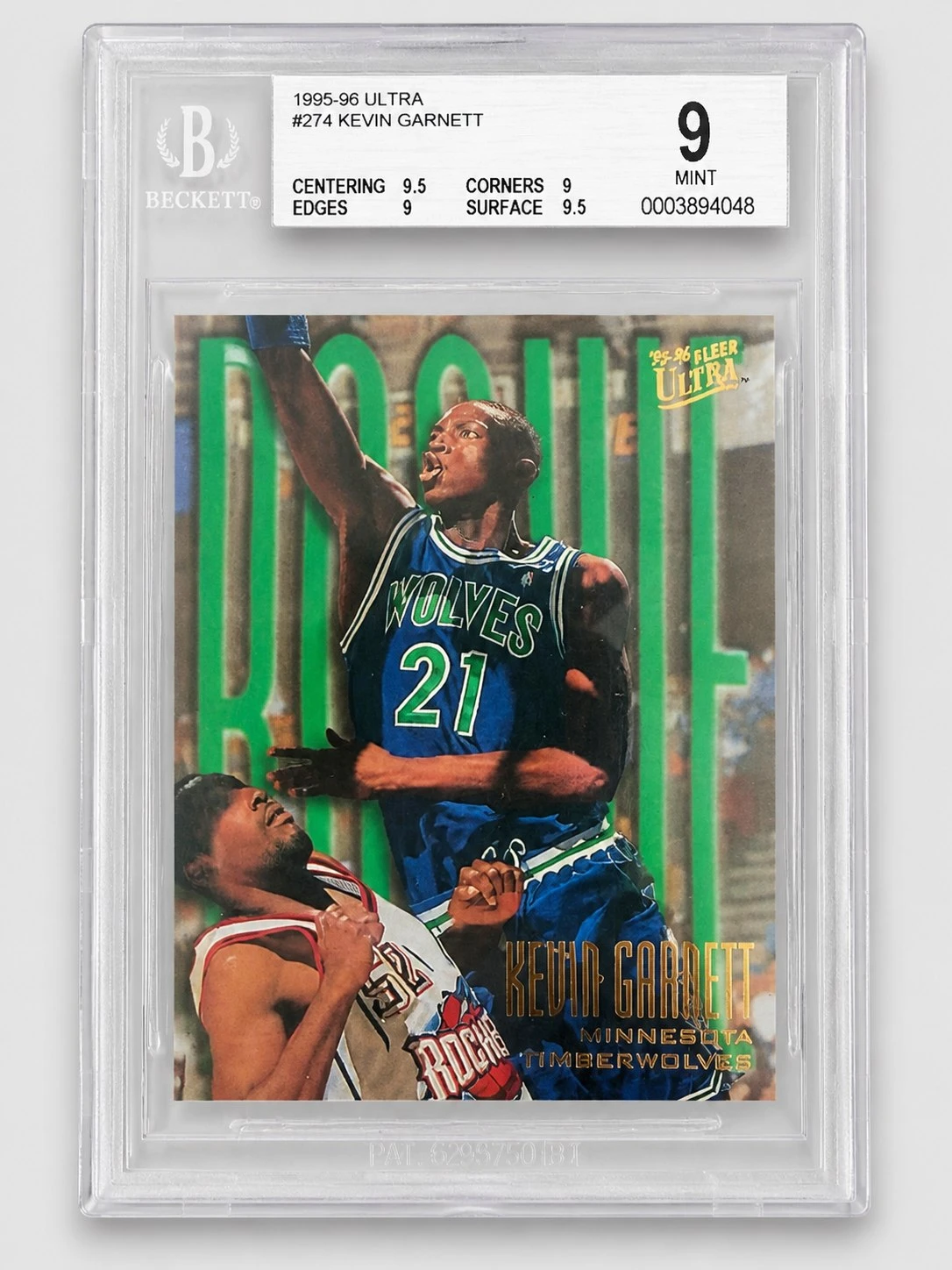 1995-96 Ultra #274 Kevin Garnett