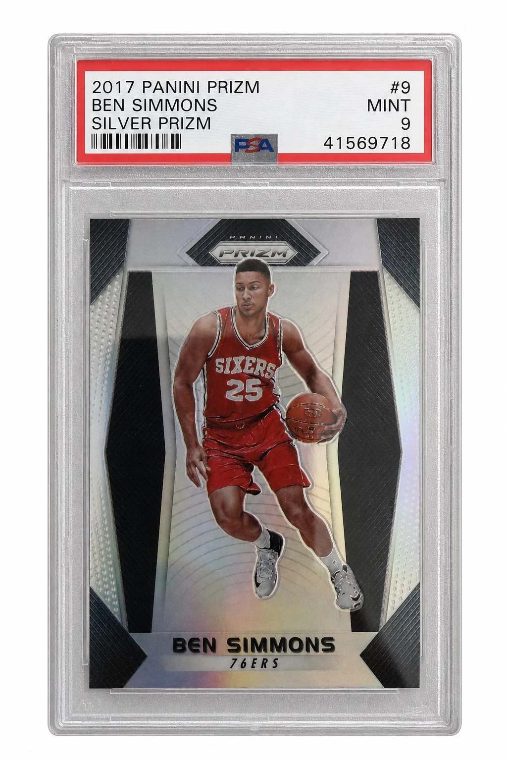 2017 Panini Prizm Ben Simmons Silver Prizm #9 PSA 9